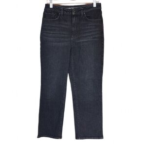 Chico’s Black Wash High Rise Straight Leg Crop Jeans US Size 6R